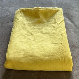 One Blackout Rod Pocket Lemon Yellow Linen Curtains Panel 55” x 85”